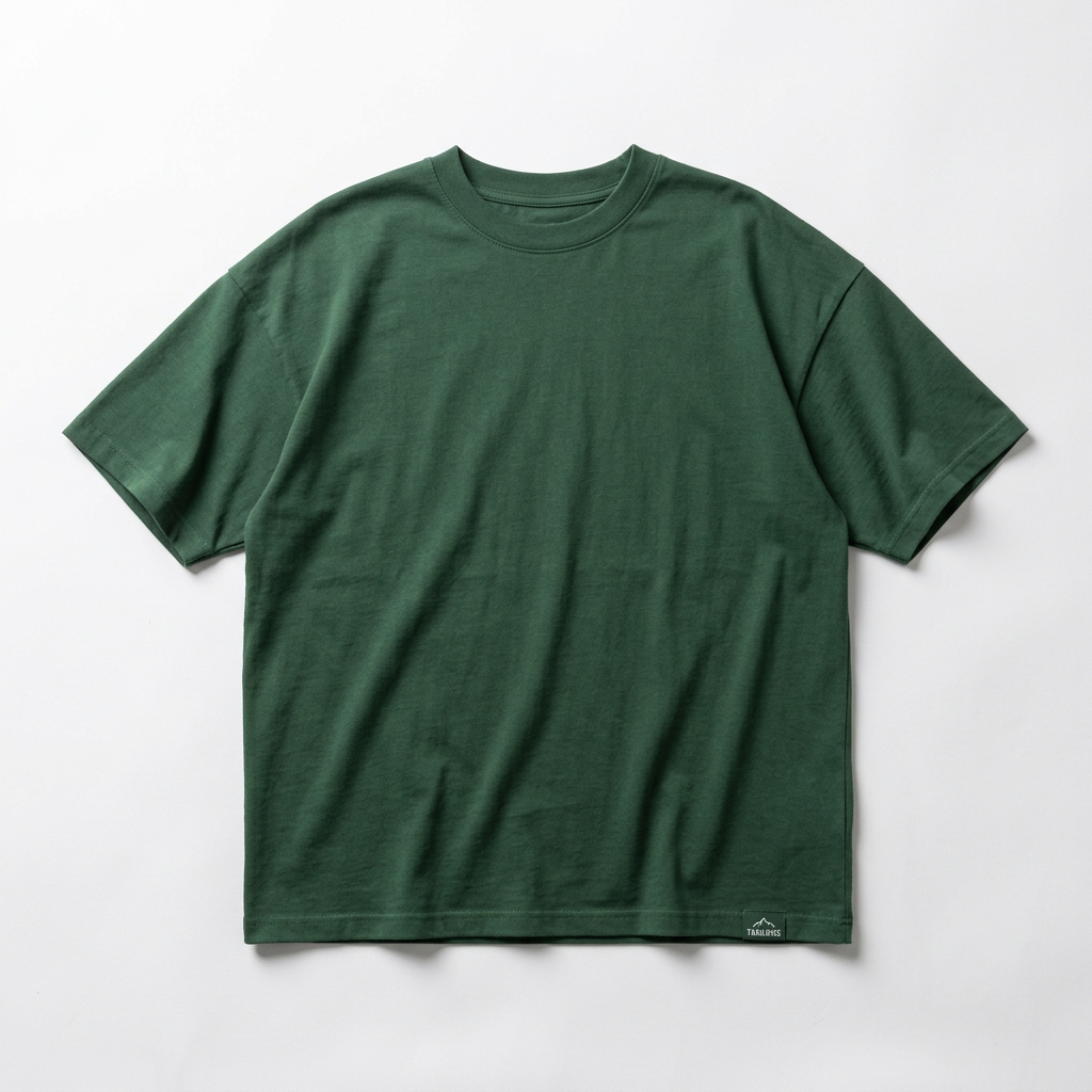 Trailwise Basecamp T-Shirt in Forest shown flat on a white background